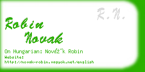 robin novak business card